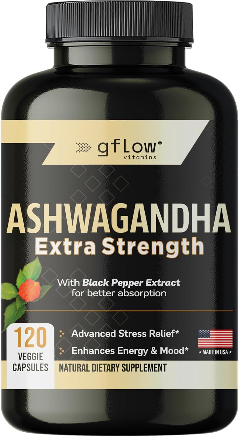 Ashwagandha Supplements for Women and Men | Sleep, Mood and Energy Support | Extra Strength, Vegan Friendly, Non-Gmo, Made in USA